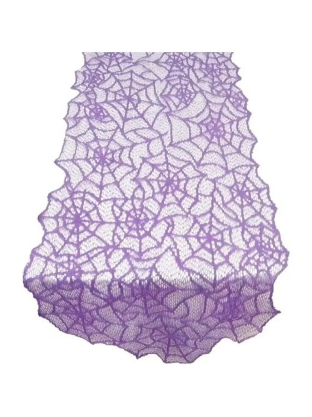 Halloween spider web lace table runner purple spooky party decoration dining roo